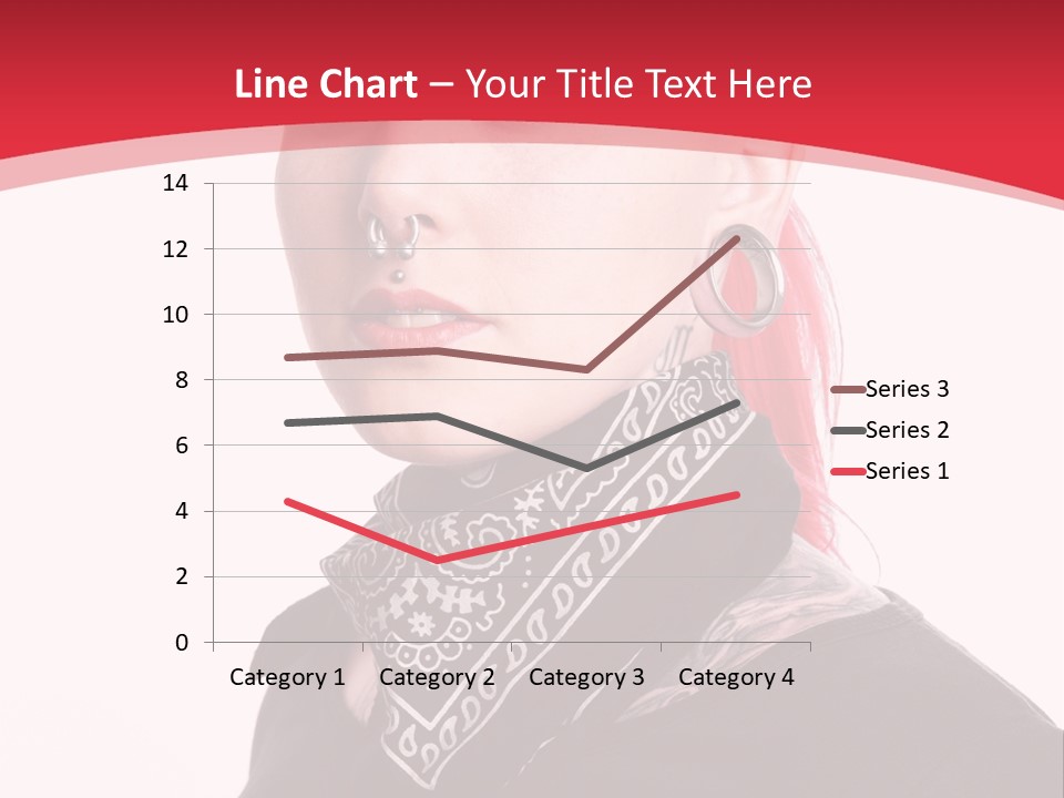 A Woman With Red Hair Is Wearing A Black Shirt PowerPoint Template