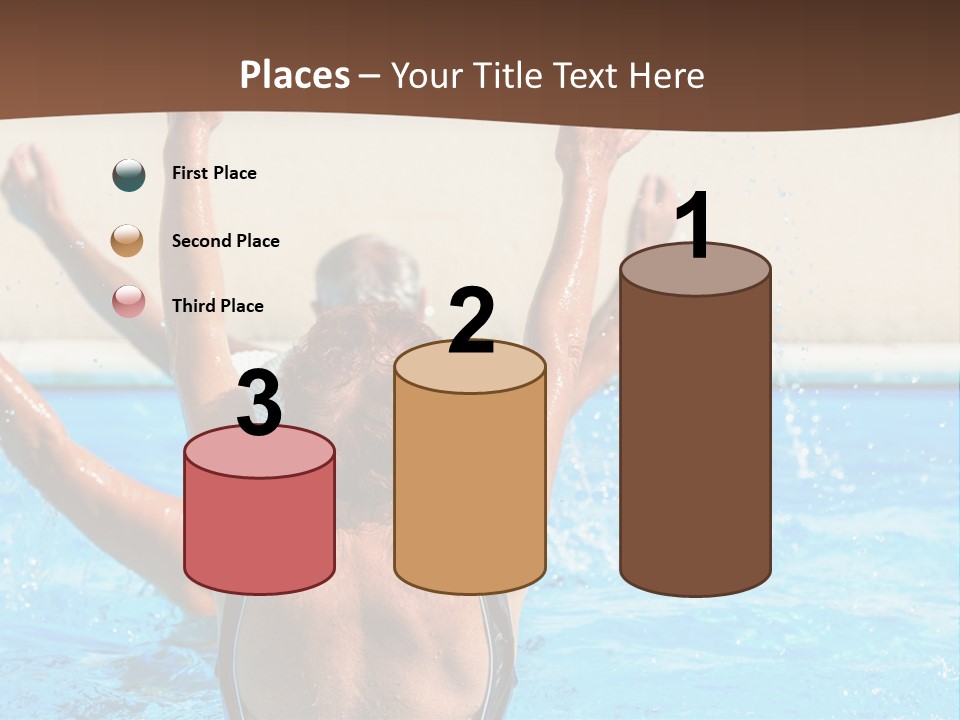 A Man And A Woman Playing In A Pool Powerpoint Template PowerPoint Template