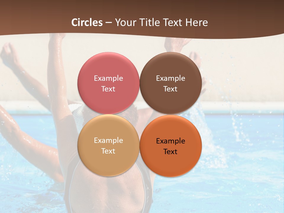 A Man And A Woman Playing In A Pool Powerpoint Template PowerPoint Template