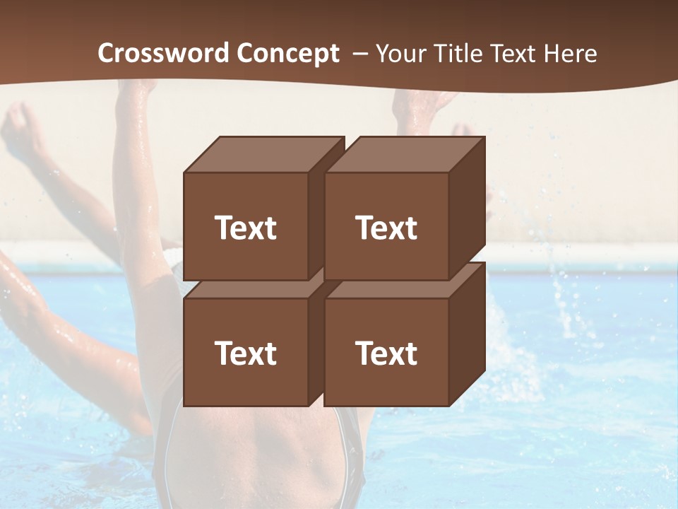 A Man And A Woman Playing In A Pool Powerpoint Template PowerPoint Template