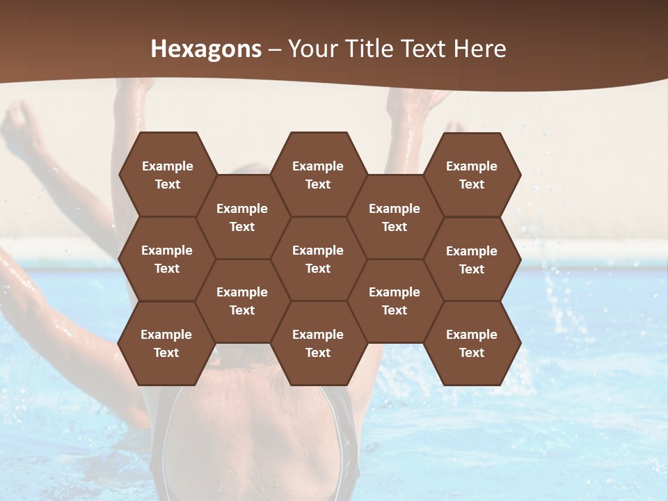 A Man And A Woman Playing In A Pool Powerpoint Template PowerPoint Template