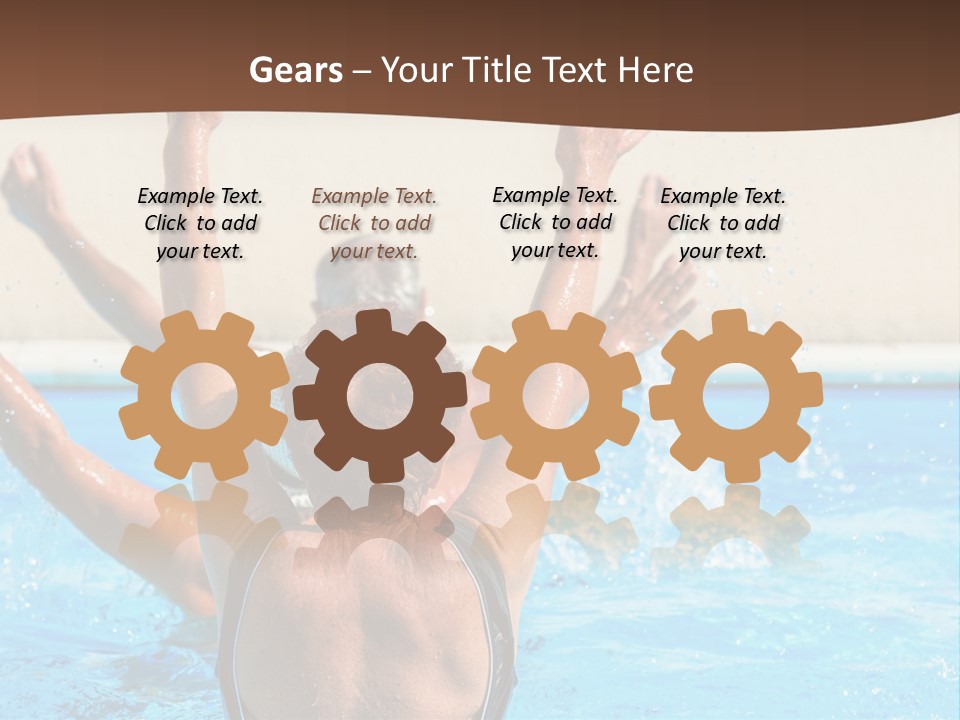 A Man And A Woman Playing In A Pool Powerpoint Template PowerPoint Template