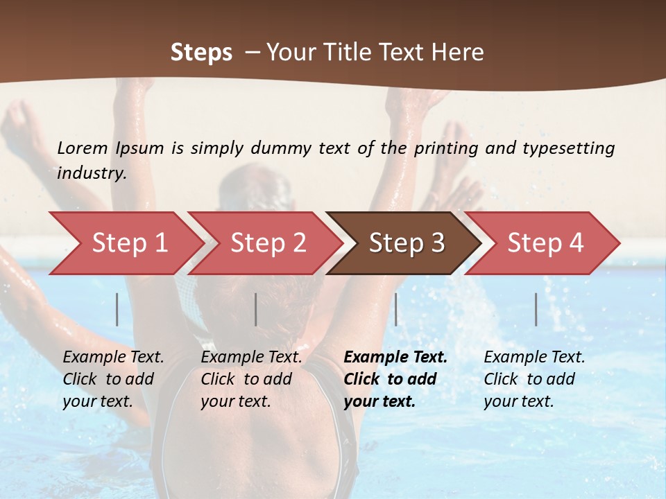 A Man And A Woman Playing In A Pool Powerpoint Template PowerPoint Template