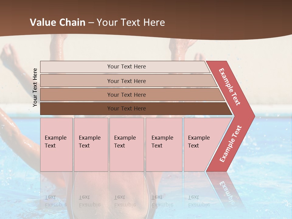 A Man And A Woman Playing In A Pool Powerpoint Template PowerPoint Template