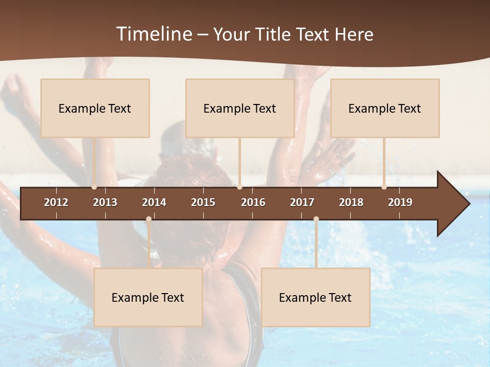 A Man And A Woman Playing In A Pool Powerpoint Template PowerPoint Template
