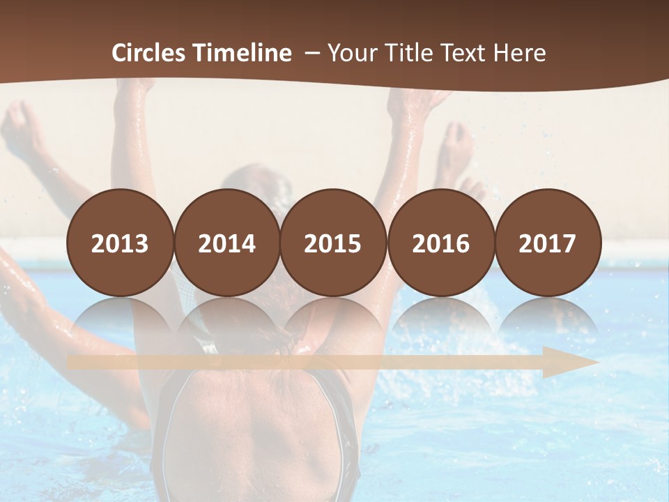 A Man And A Woman Playing In A Pool Powerpoint Template PowerPoint Template