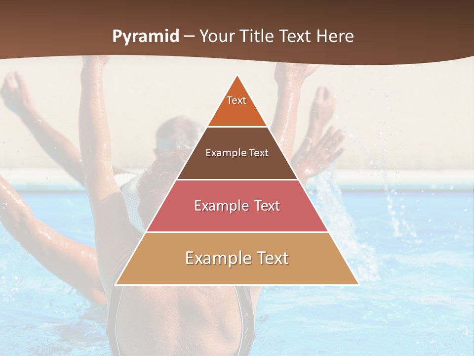 A Man And A Woman Playing In A Pool Powerpoint Template PowerPoint Template