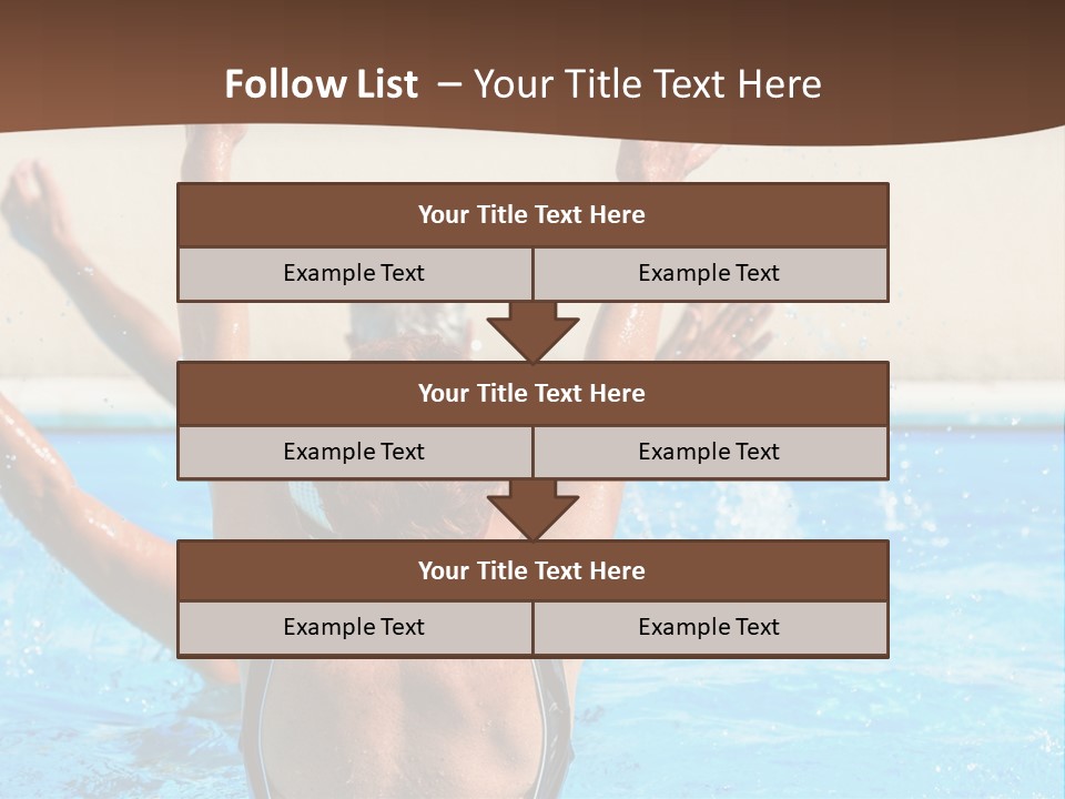 A Man And A Woman Playing In A Pool Powerpoint Template PowerPoint Template
