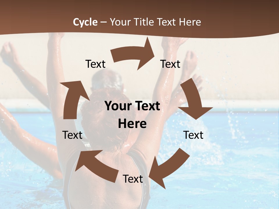 A Man And A Woman Playing In A Pool Powerpoint Template PowerPoint Template