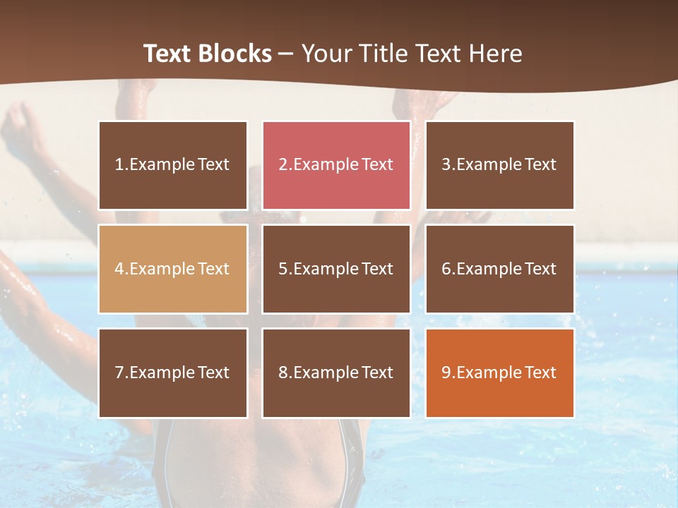 A Man And A Woman Playing In A Pool Powerpoint Template PowerPoint Template