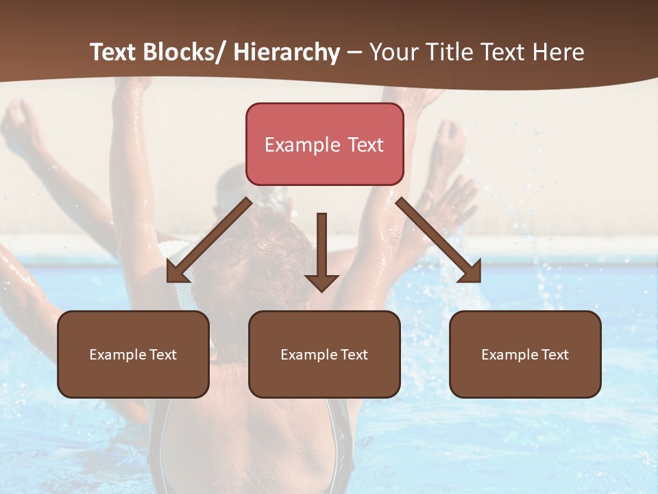 A Man And A Woman Playing In A Pool Powerpoint Template PowerPoint Template