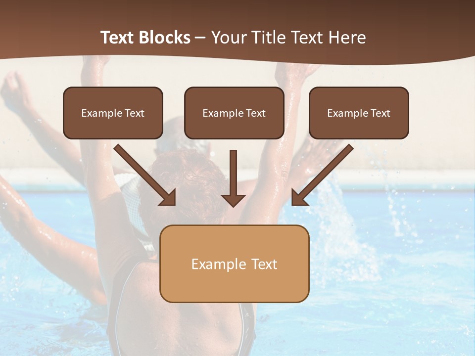 A Man And A Woman Playing In A Pool Powerpoint Template PowerPoint Template