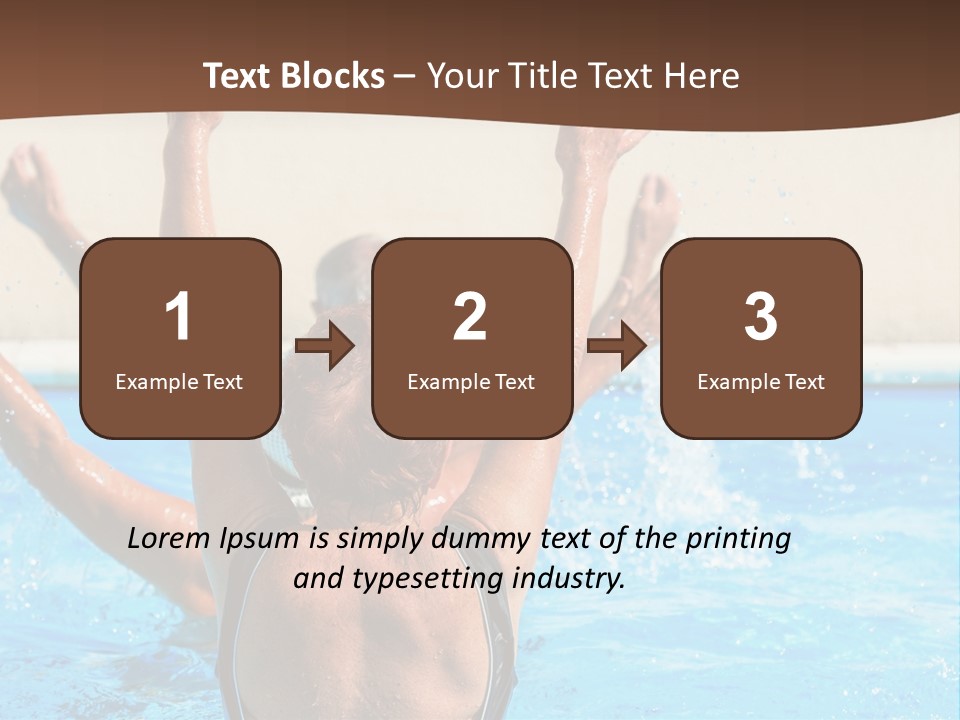 A Man And A Woman Playing In A Pool Powerpoint Template PowerPoint Template