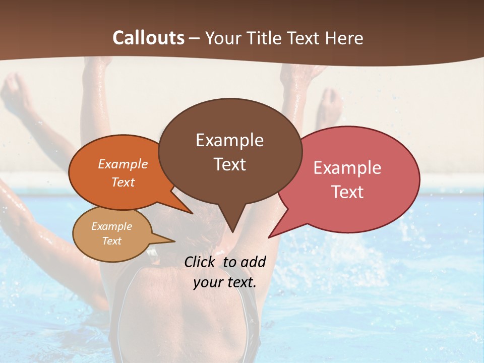 A Man And A Woman Playing In A Pool Powerpoint Template PowerPoint Template