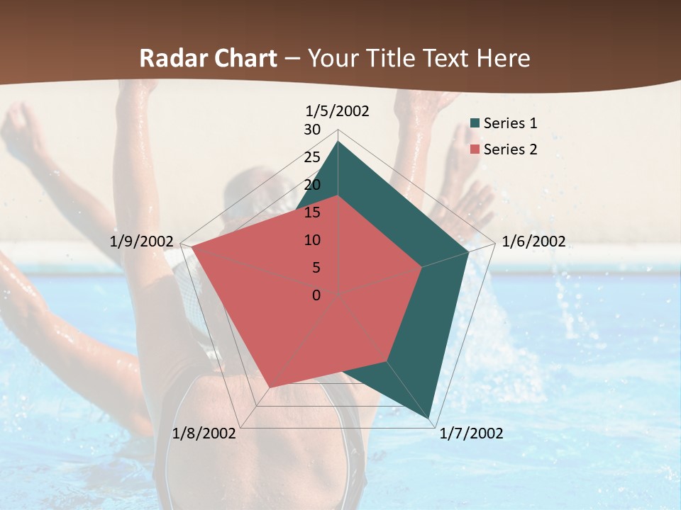 A Man And A Woman Playing In A Pool Powerpoint Template PowerPoint Template