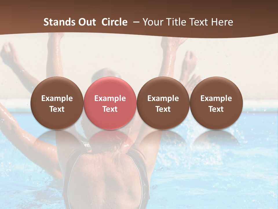 A Man And A Woman Playing In A Pool Powerpoint Template PowerPoint Template