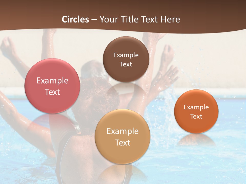 A Man And A Woman Playing In A Pool Powerpoint Template PowerPoint Template