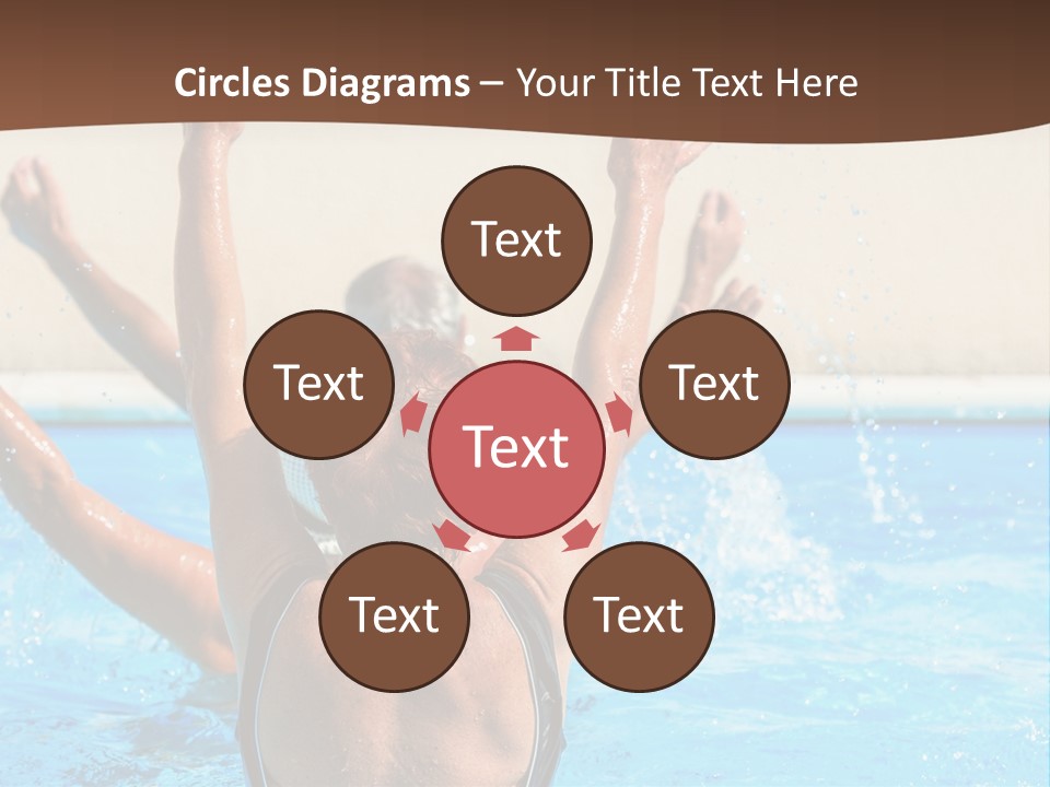 A Man And A Woman Playing In A Pool Powerpoint Template PowerPoint Template