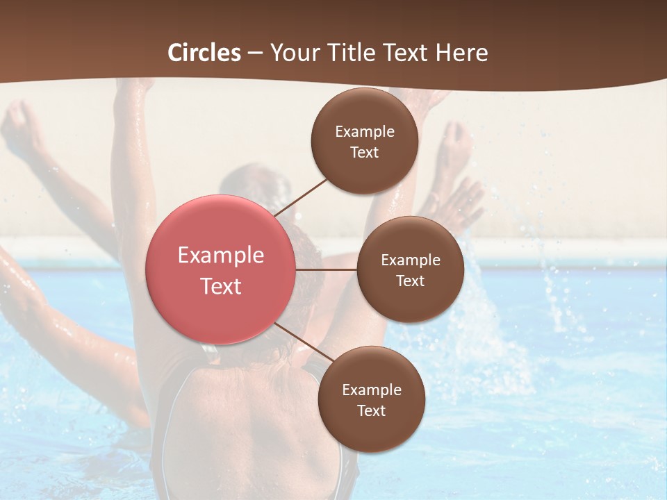 A Man And A Woman Playing In A Pool Powerpoint Template PowerPoint Template