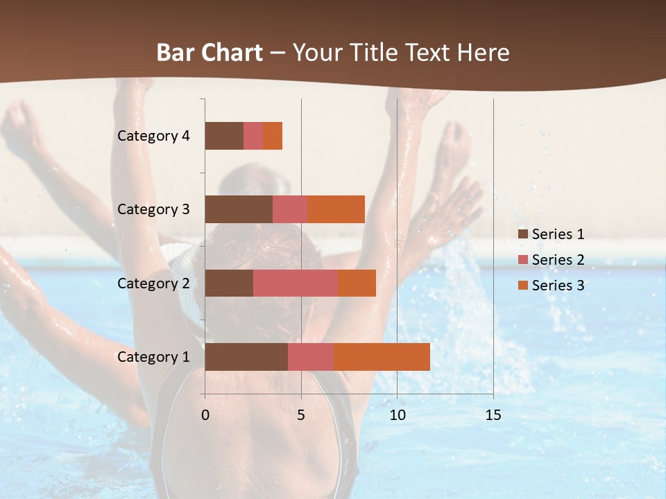 A Man And A Woman Playing In A Pool Powerpoint Template PowerPoint Template