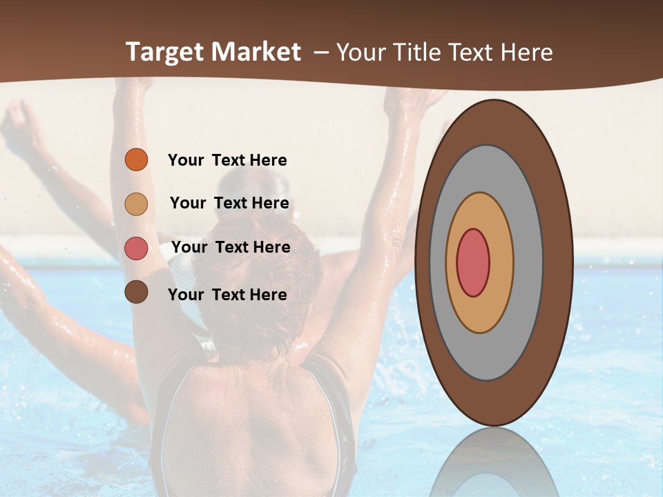 A Man And A Woman Playing In A Pool Powerpoint Template PowerPoint Template