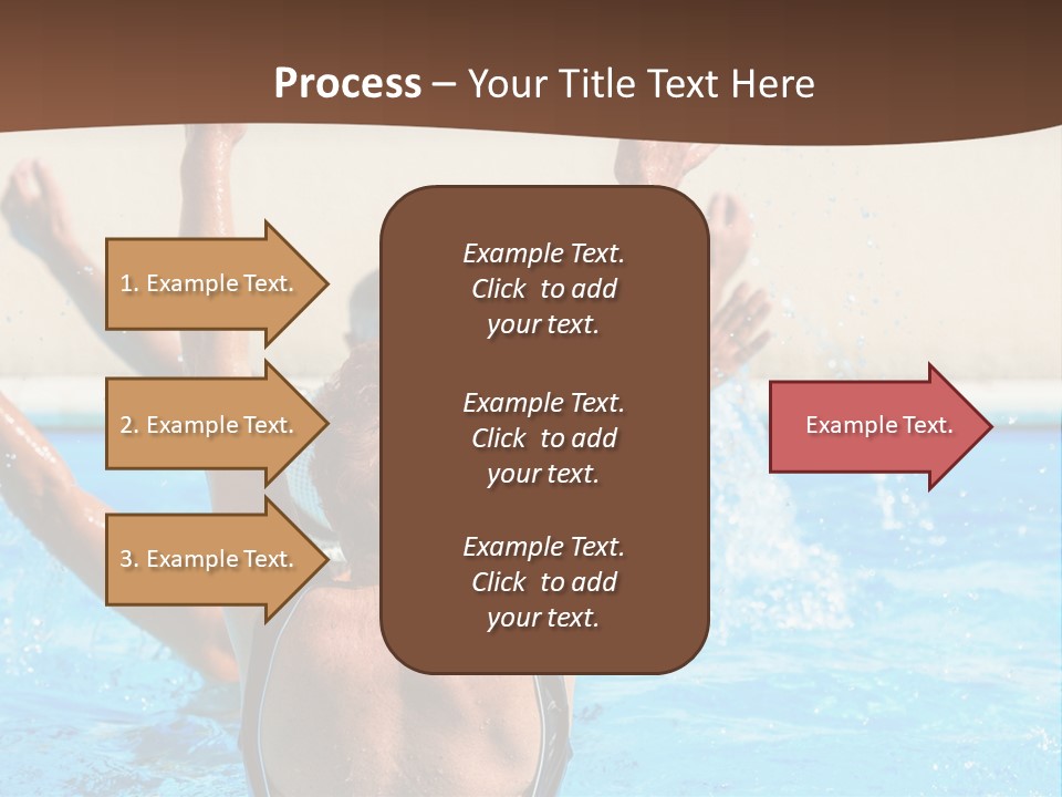 A Man And A Woman Playing In A Pool Powerpoint Template PowerPoint Template