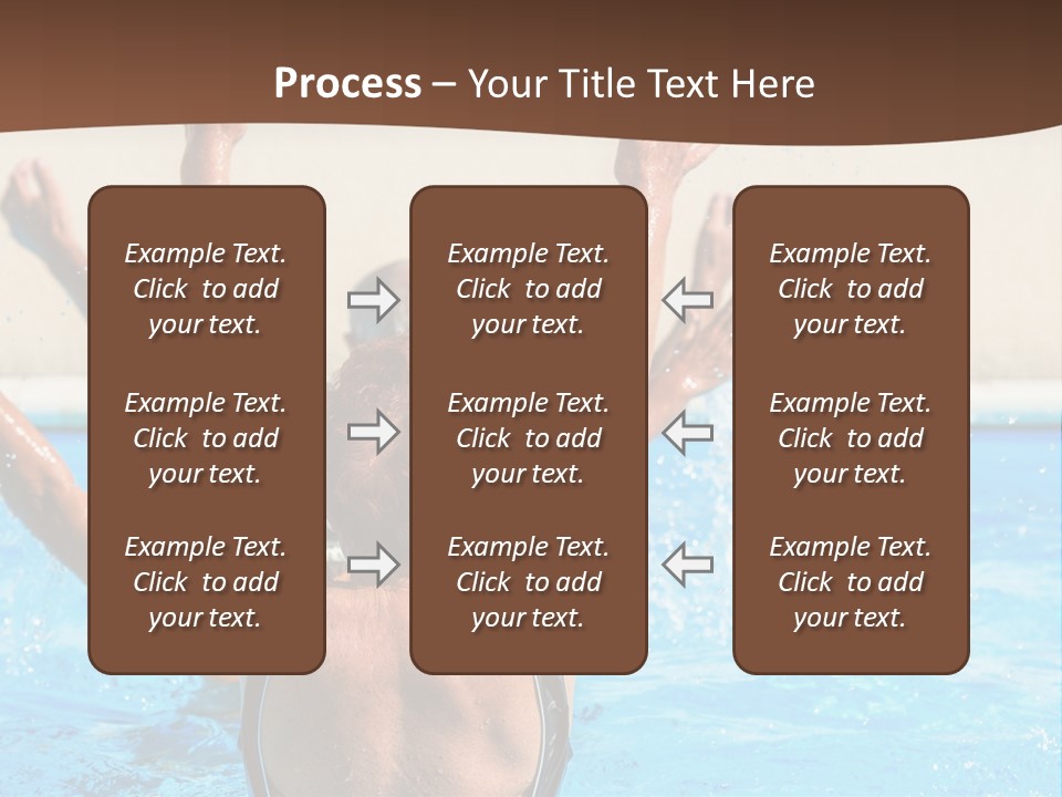A Man And A Woman Playing In A Pool Powerpoint Template PowerPoint Template