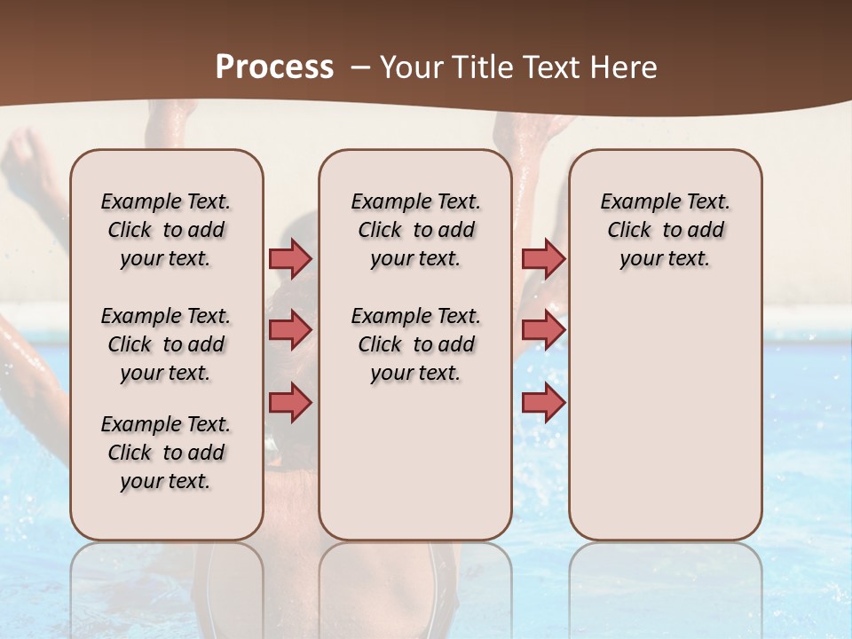 A Man And A Woman Playing In A Pool Powerpoint Template PowerPoint Template