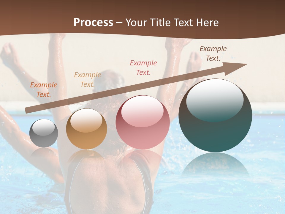 A Man And A Woman Playing In A Pool Powerpoint Template PowerPoint Template