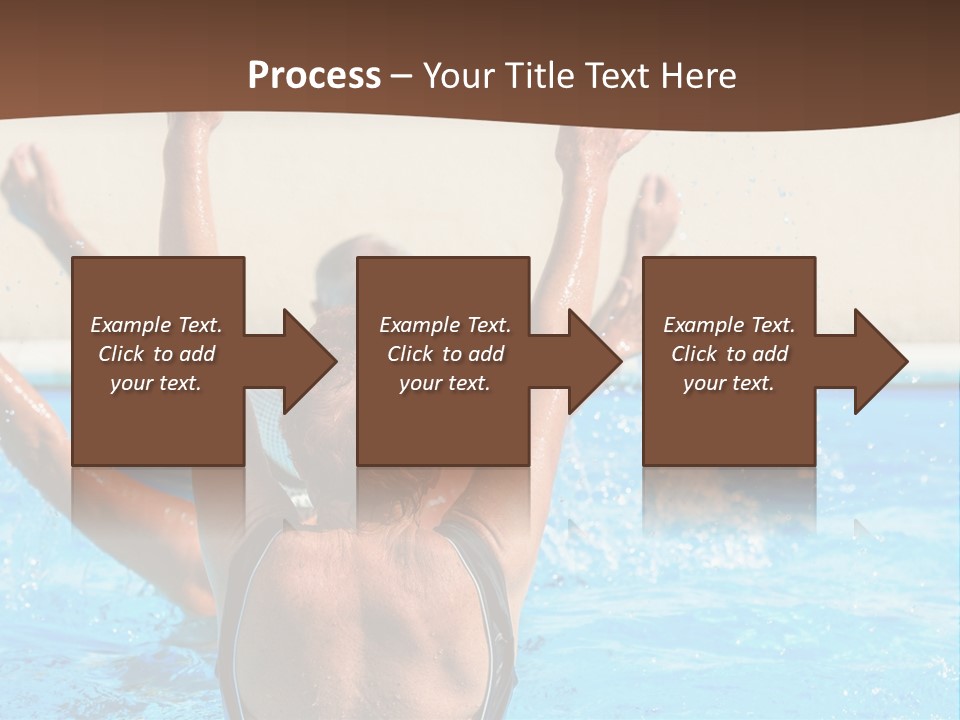 A Man And A Woman Playing In A Pool Powerpoint Template PowerPoint Template