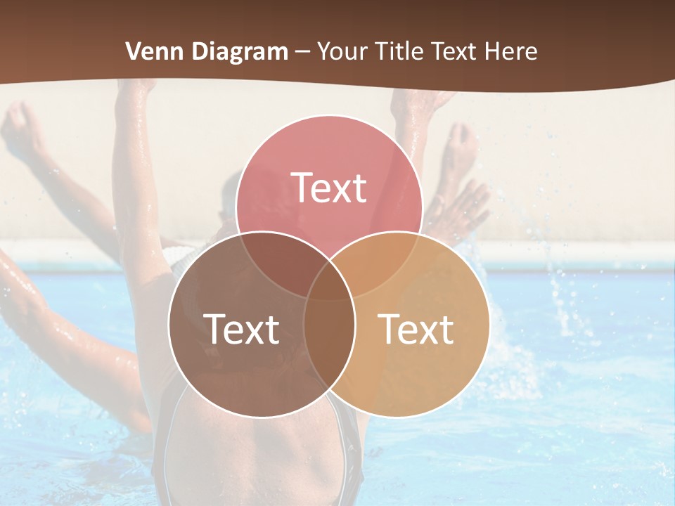 A Man And A Woman Playing In A Pool Powerpoint Template PowerPoint Template