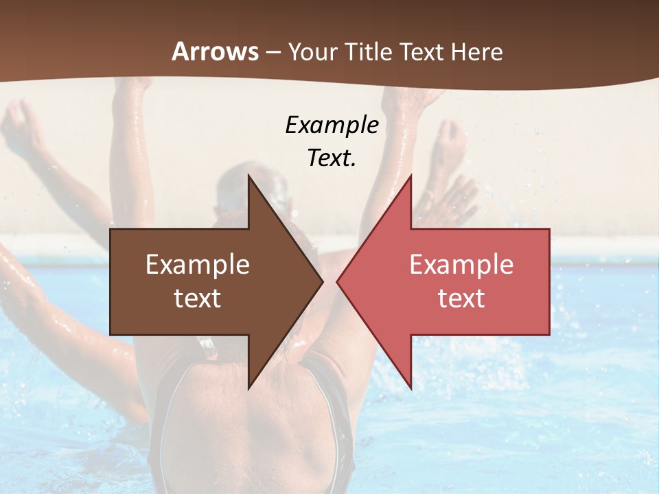 A Man And A Woman Playing In A Pool Powerpoint Template PowerPoint Template