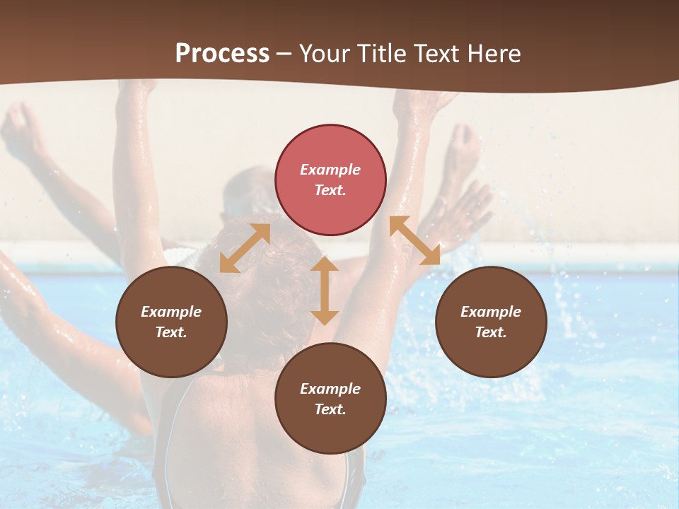 A Man And A Woman Playing In A Pool Powerpoint Template PowerPoint Template