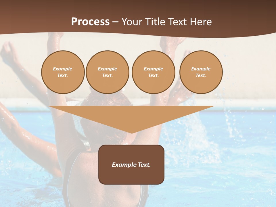A Man And A Woman Playing In A Pool Powerpoint Template PowerPoint Template
