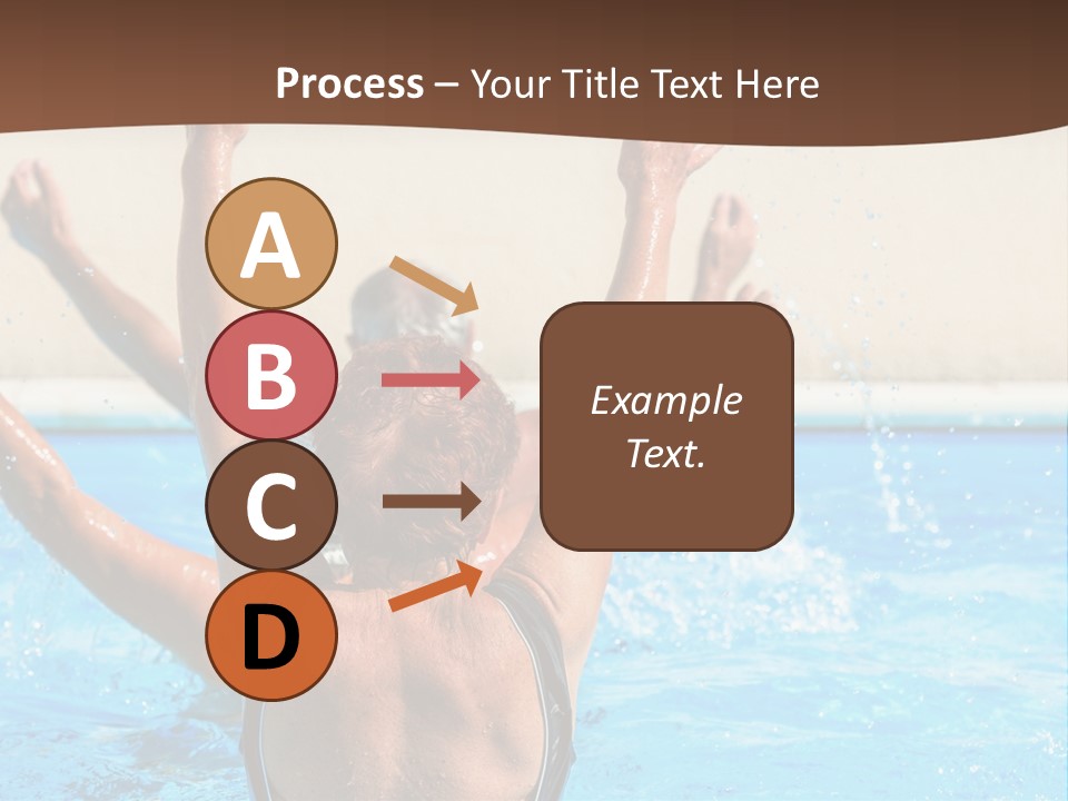 A Man And A Woman Playing In A Pool Powerpoint Template PowerPoint Template