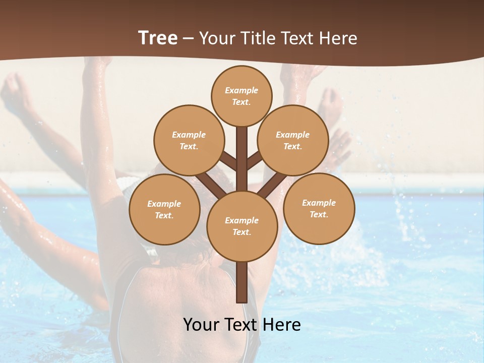 A Man And A Woman Playing In A Pool Powerpoint Template PowerPoint Template