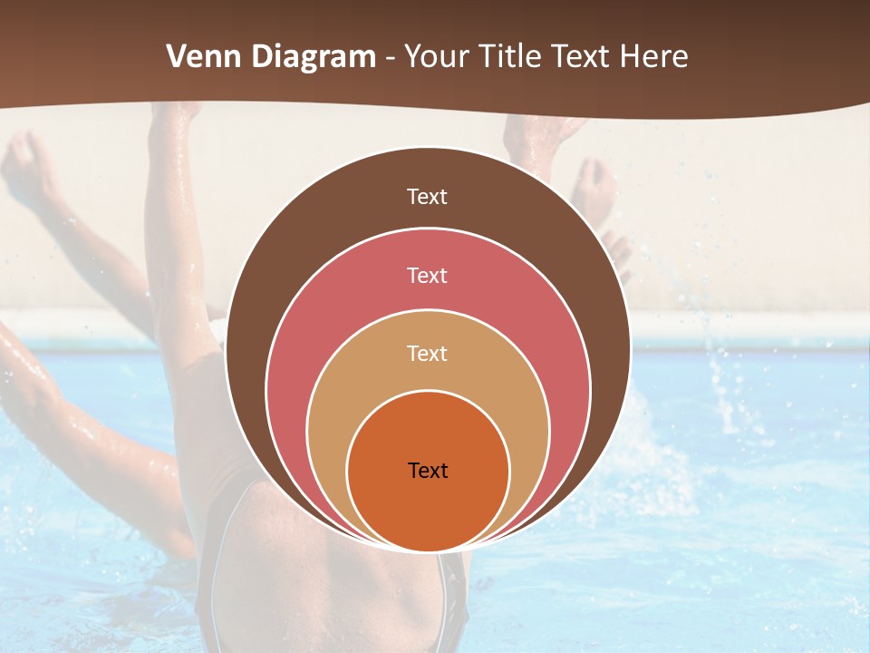 A Man And A Woman Playing In A Pool Powerpoint Template PowerPoint Template