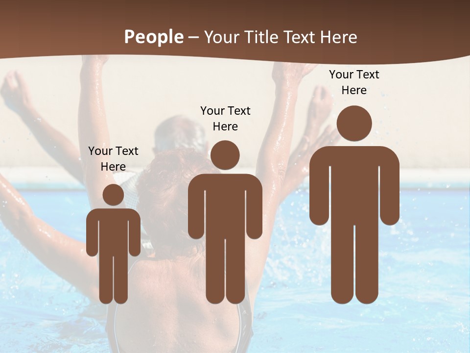 A Man And A Woman Playing In A Pool Powerpoint Template PowerPoint Template