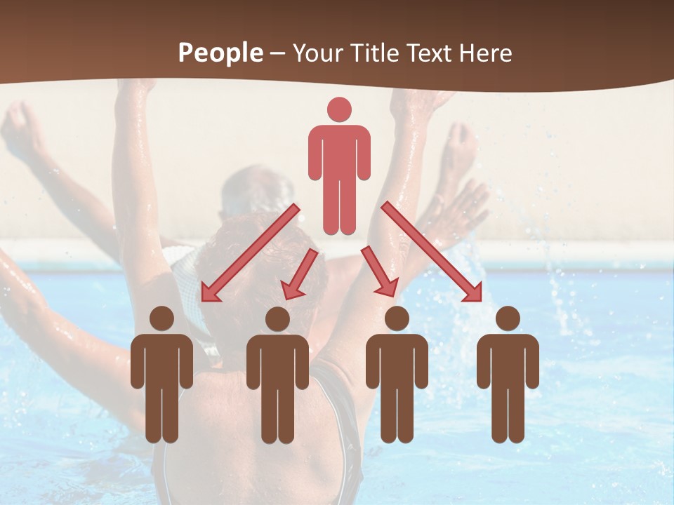 A Man And A Woman Playing In A Pool Powerpoint Template PowerPoint Template