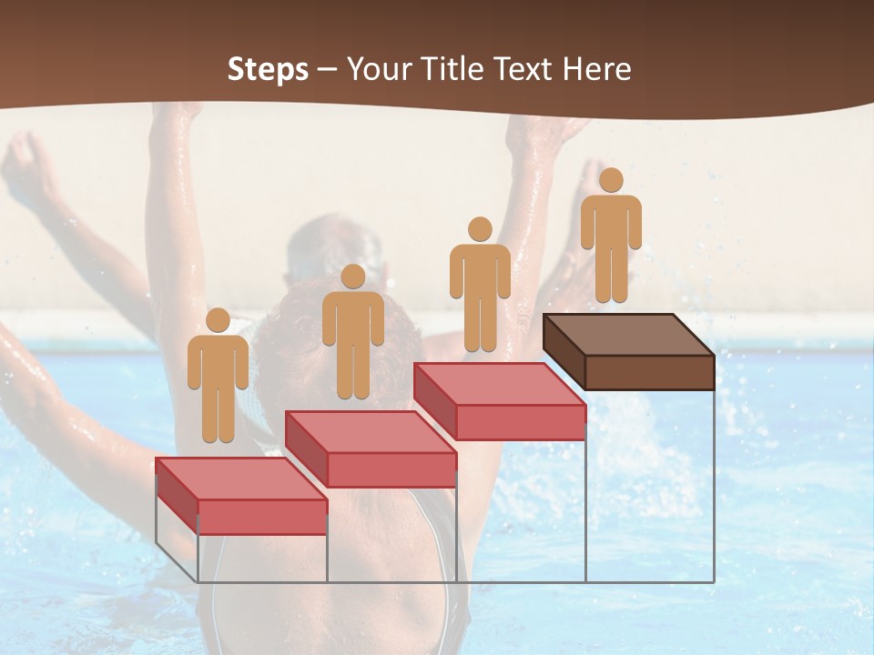 A Man And A Woman Playing In A Pool Powerpoint Template PowerPoint Template