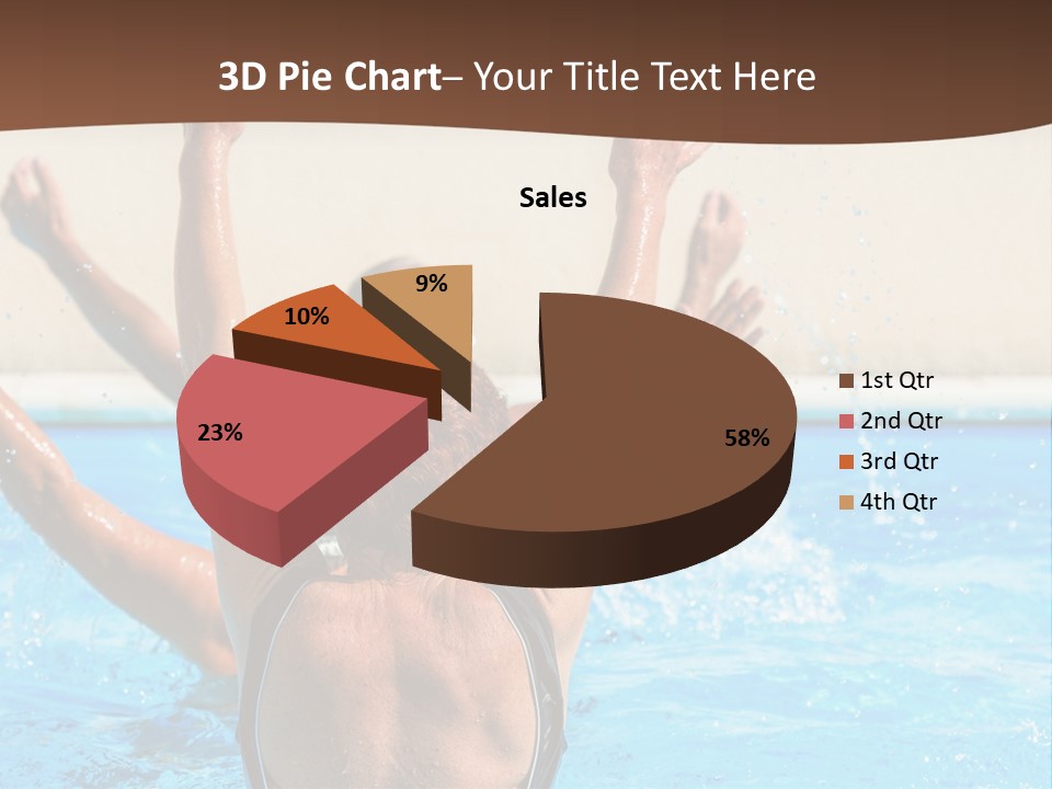 A Man And A Woman Playing In A Pool Powerpoint Template PowerPoint Template