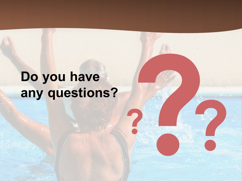 A Man And A Woman Playing In A Pool Powerpoint Template PowerPoint Template