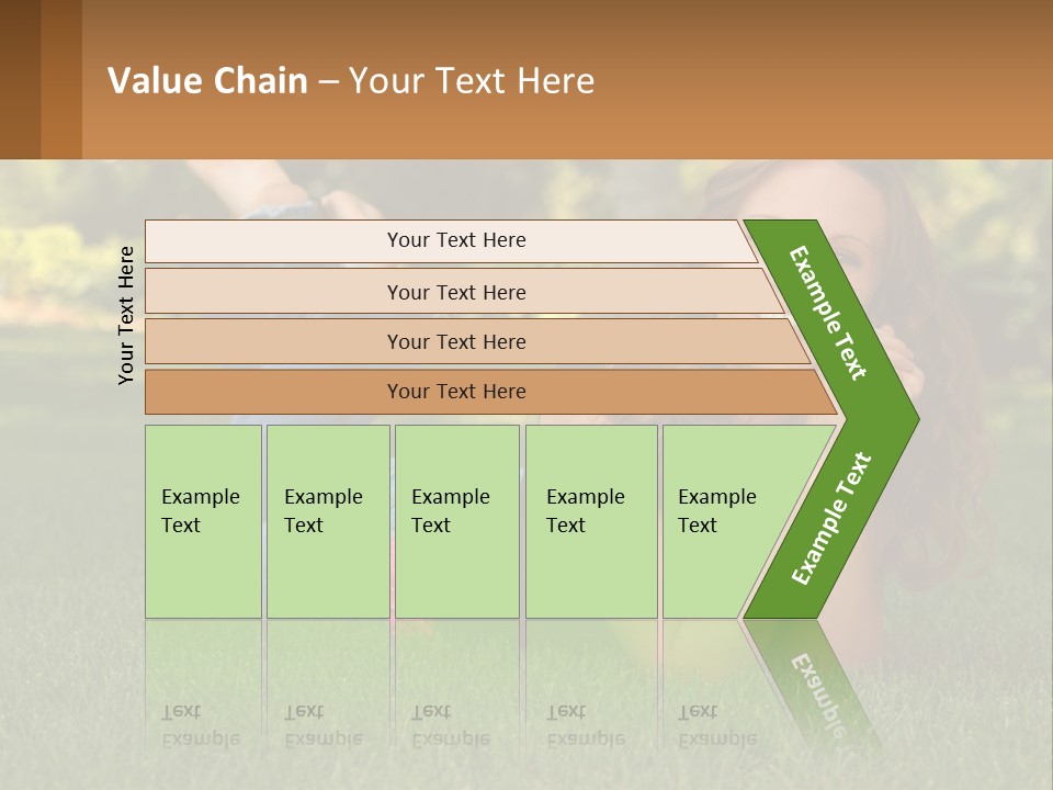 A Beautiful Woman Laying On The Grass In A Park PowerPoint Template