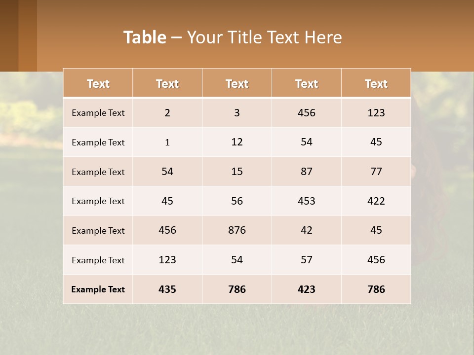 A Beautiful Woman Laying On The Grass In A Park PowerPoint Template