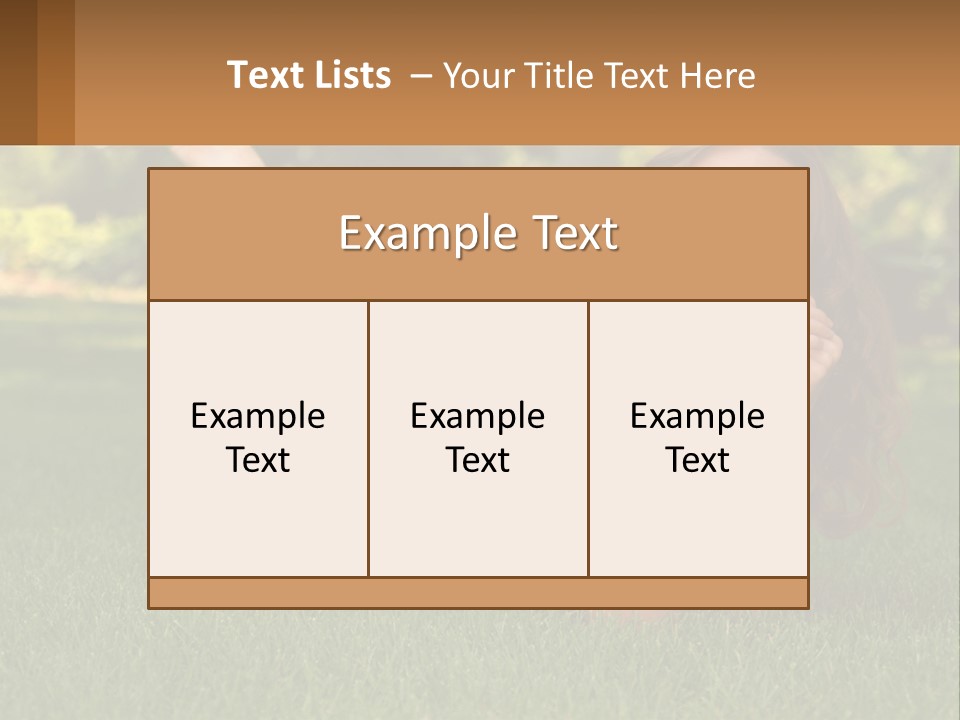 A Beautiful Woman Laying On The Grass In A Park PowerPoint Template