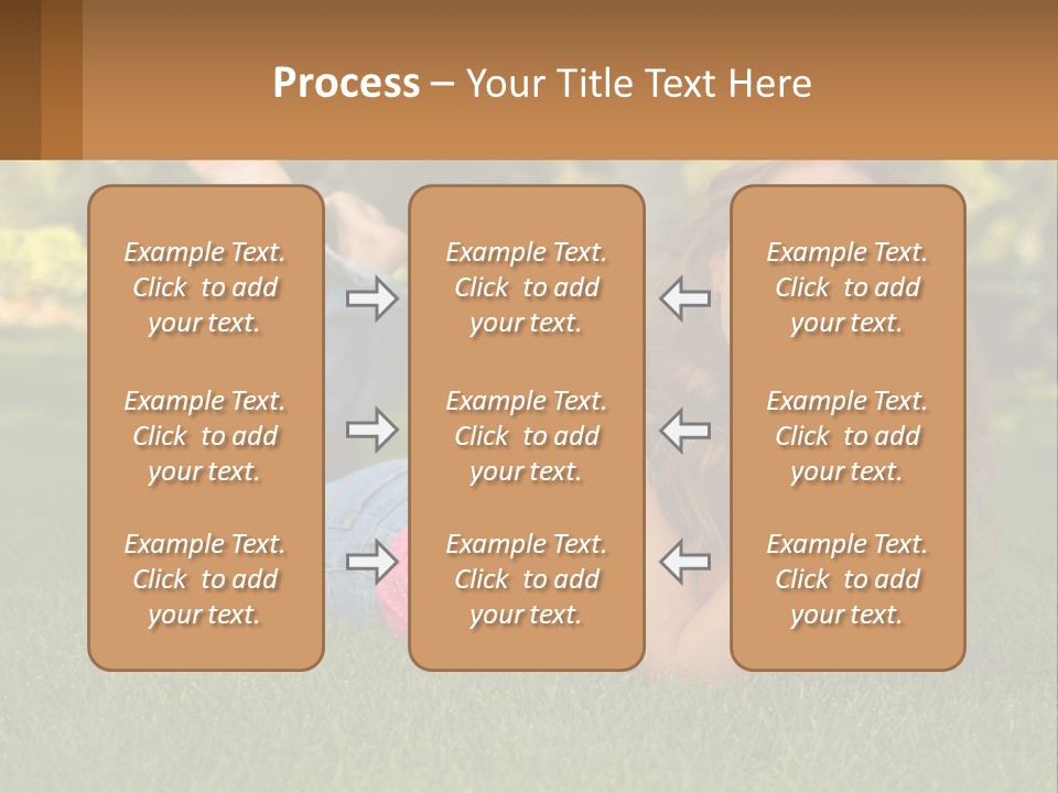 A Beautiful Woman Laying On The Grass In A Park PowerPoint Template