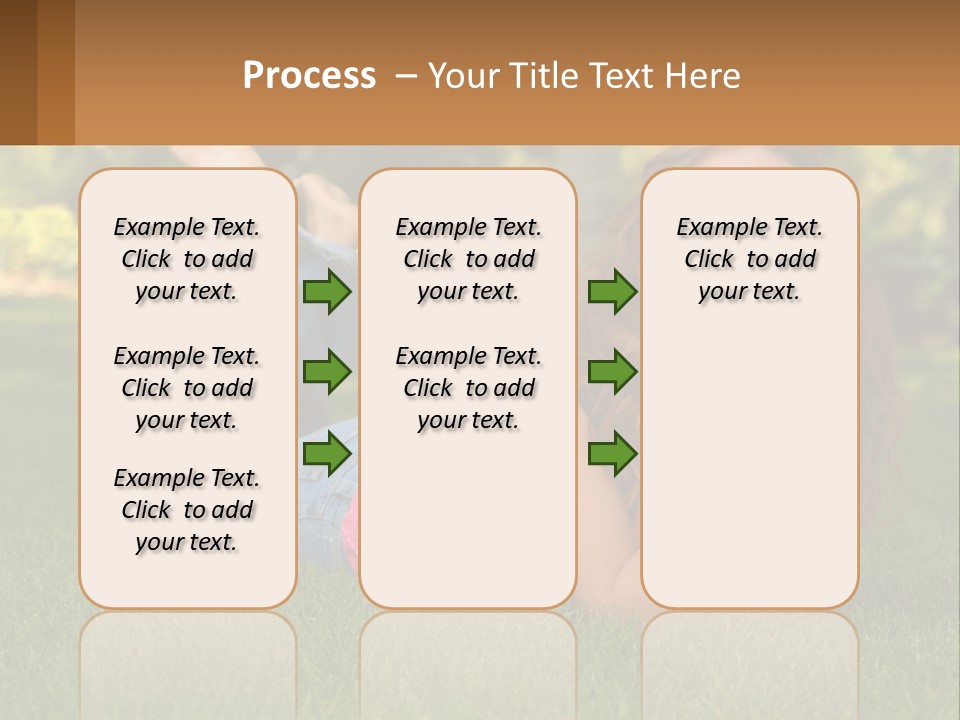 A Beautiful Woman Laying On The Grass In A Park PowerPoint Template