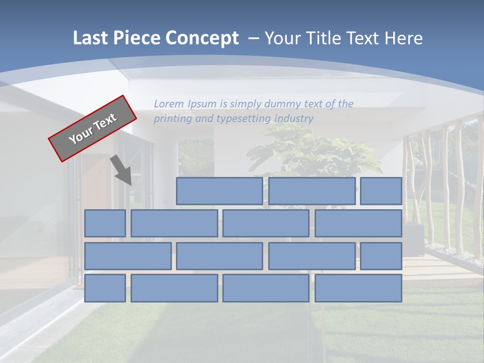 A Picture Of A Modern House With A Sky Background PowerPoint Template