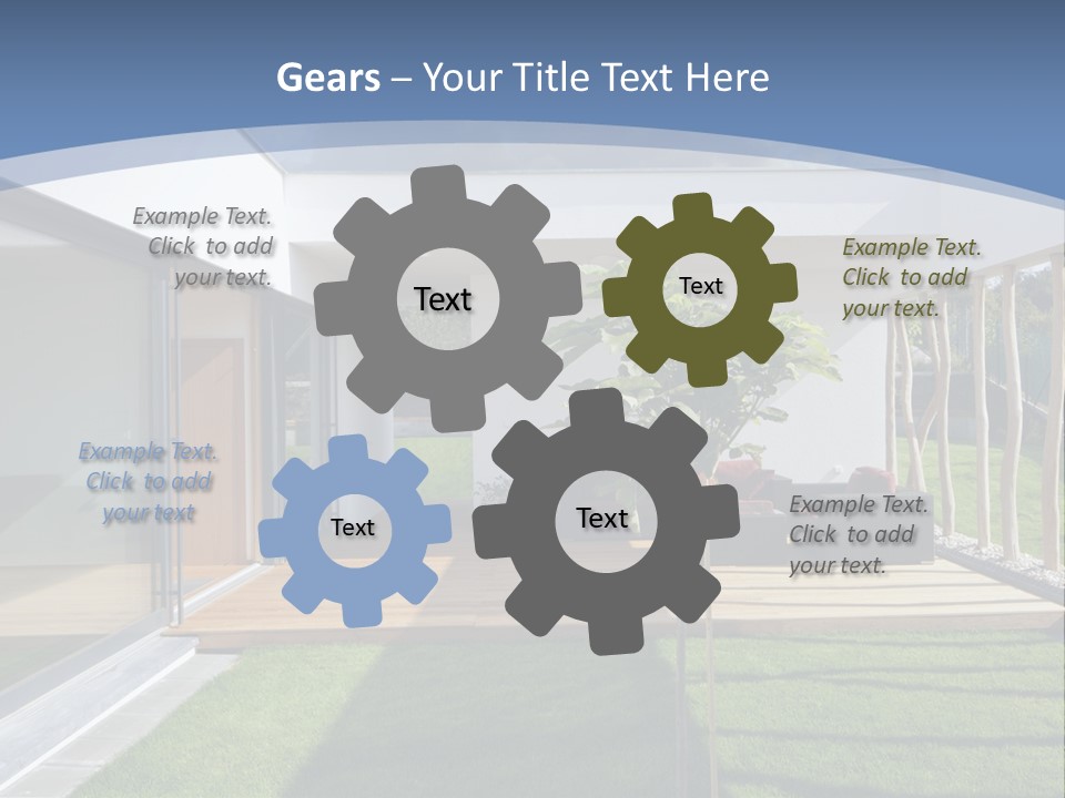 A Picture Of A Modern House With A Sky Background PowerPoint Template