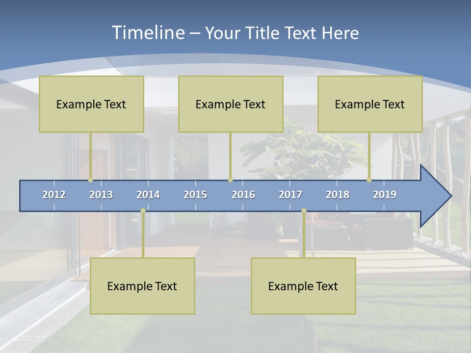 A Picture Of A Modern House With A Sky Background PowerPoint Template